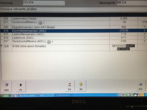 Kühlmitteltemperatur ADC