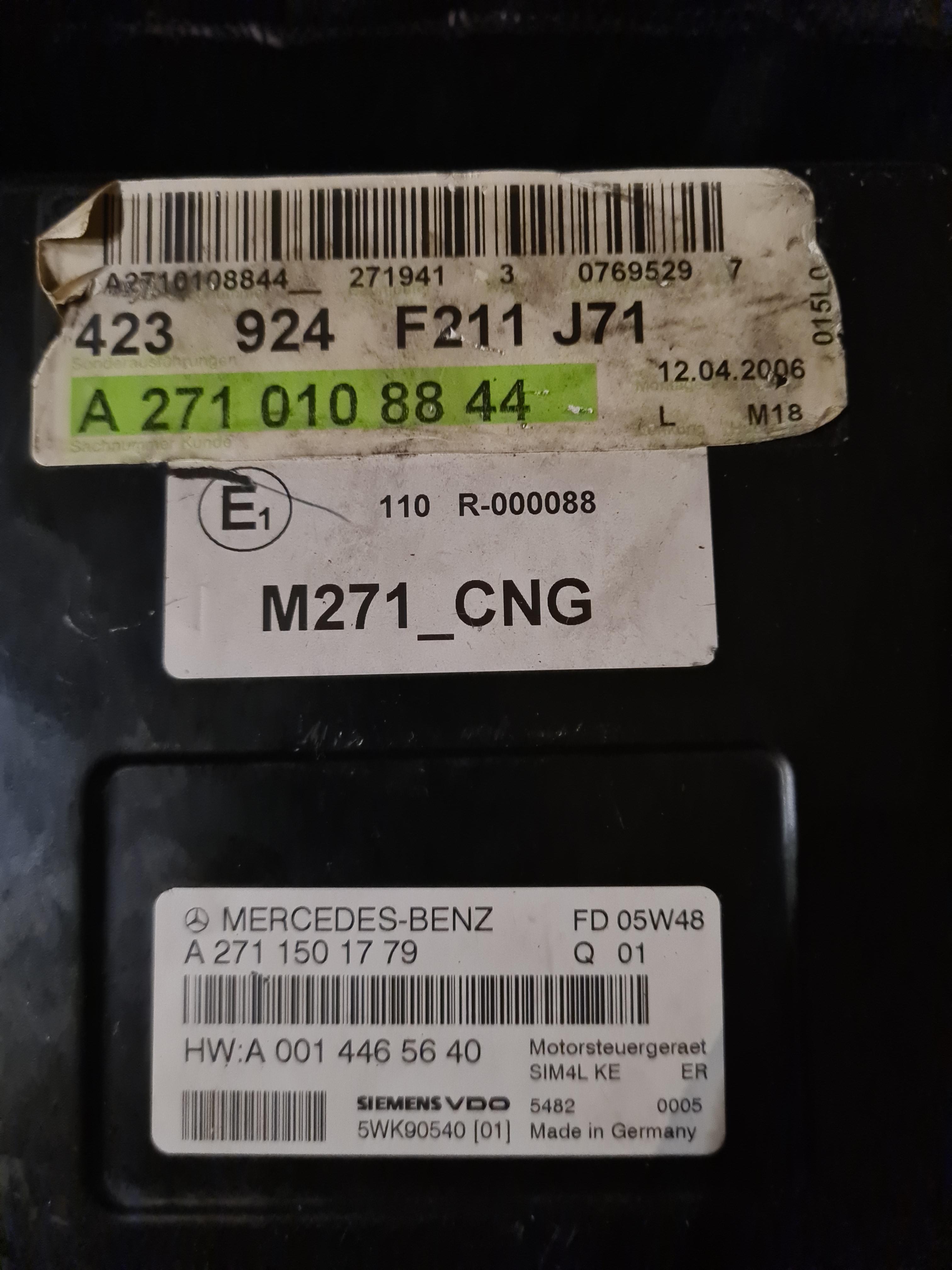 M271 nimmt kein Gas an und geht nach dem Start aus