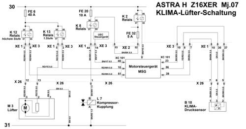 Klimaschaltung ASTRA H Z16XER
