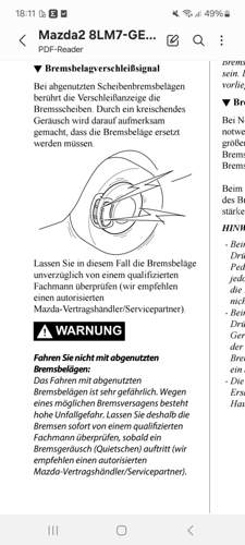 Bremsverschleißansignal