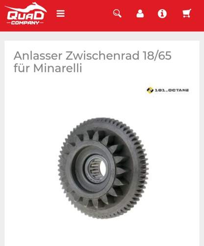 Anlasser Zwischenrad