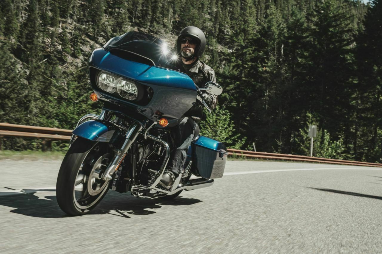 Die neue Road Glide Special soll besonders gute aerodynamische Eigenschaften besitzen. Die zwei LED-Scheinwerfer in der Front gefallen aber nicht jedem