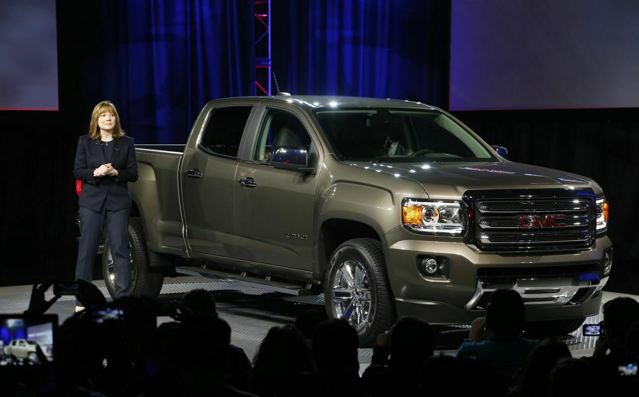 Die GM-Chefin Mitte Januar in Detroit, bei der Präsentation des GMC Canyon Truck