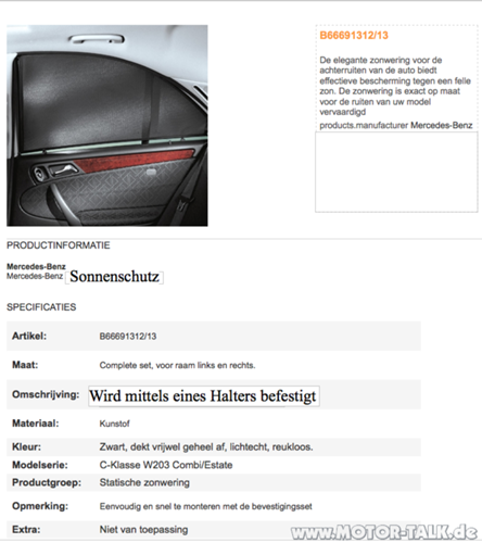 Mb-sonnenschutz