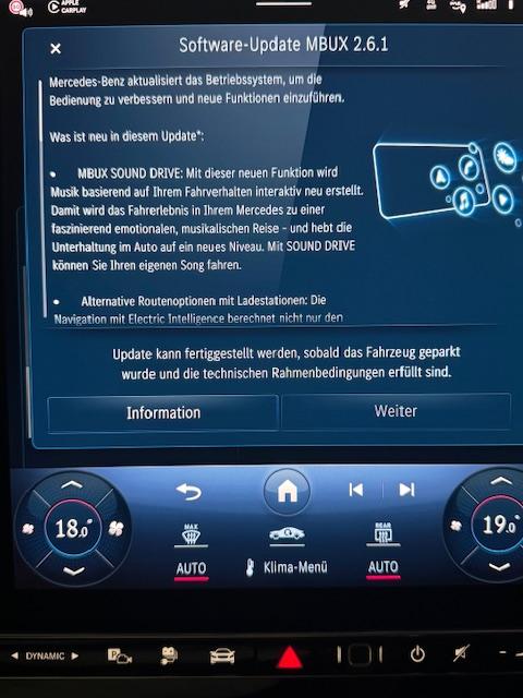 MBUX Update Ver. 2.6.1 wird nicht installiert