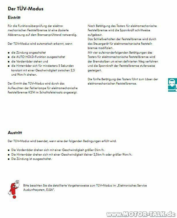 Mechanische Funktionsweise der elektronischen Feststellbremse?
