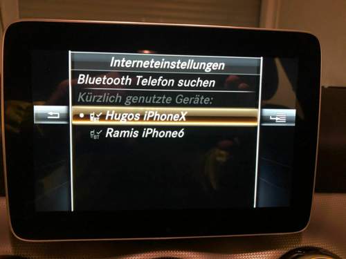 Menü Interneteinstellungen