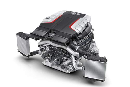 Mit Hilfe des elektronischen Verdichters baut der V8 im Audi SQ7 schneller Ladedruck auf