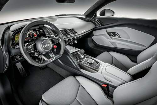 Kein altes Navi mehr: Im neuen Audi R8 gibt es ein digitales Cockpit mit 12,3-Zoll-Display