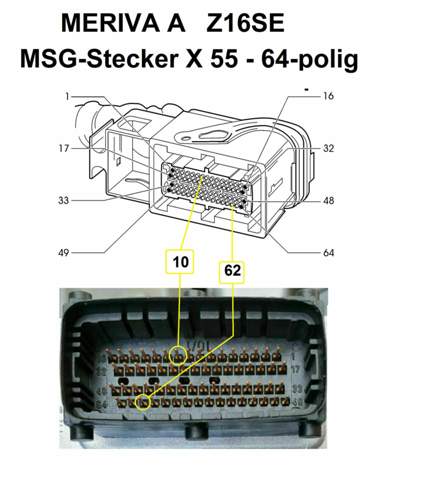 Z16SE MSG-STECKER X 55 PINs