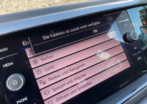 T-Cross Menüeinstellungen