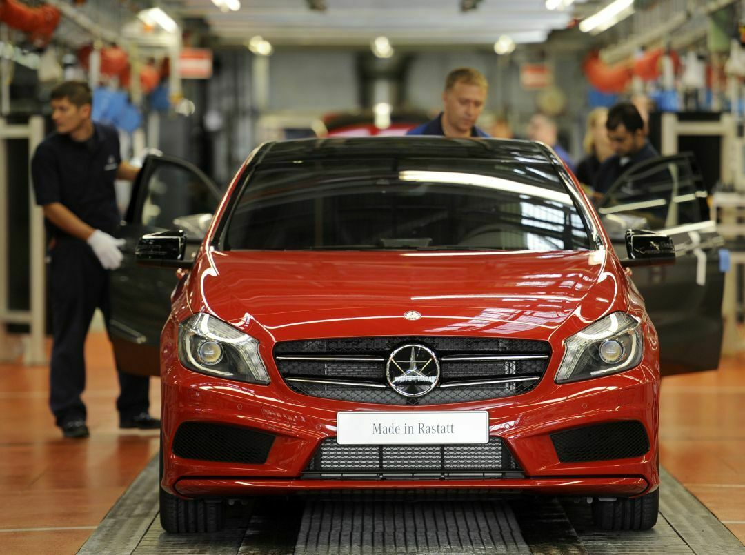 Mercedes A-Klasse im Werk Rastatt. Der Kompaktwagen sorgt für einen Schub bei Daimlers Absatzzahlen.