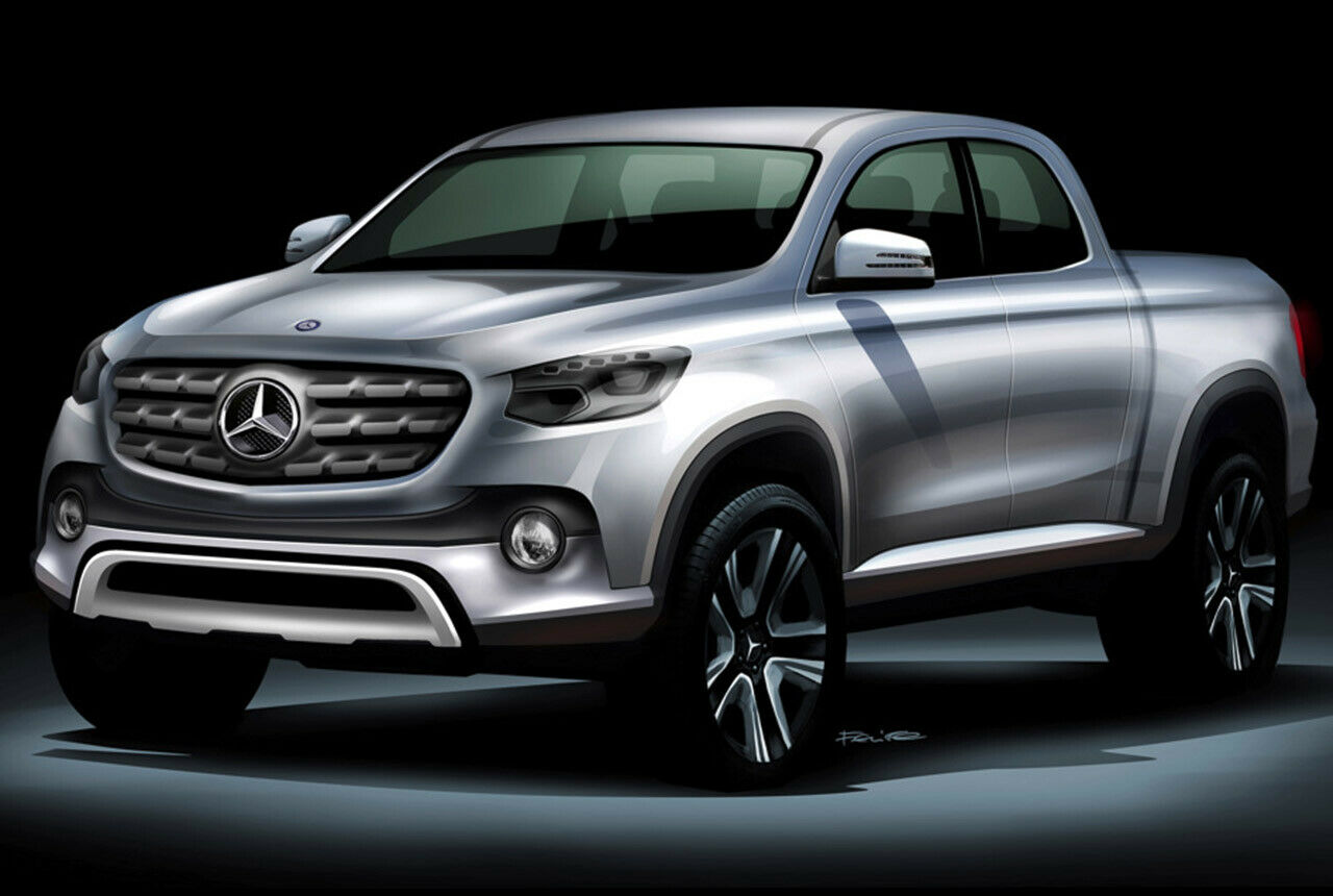 Diese Skizze des kommenden Pick-up veröffentlichte Daimler vorab im März 2015. Auf das fertige Auto müssen wir noch rund zwei Jahre warten