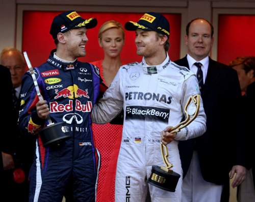 Siegerehrung in Monaco. Vettel gratulierte, jetzt kritisiert er