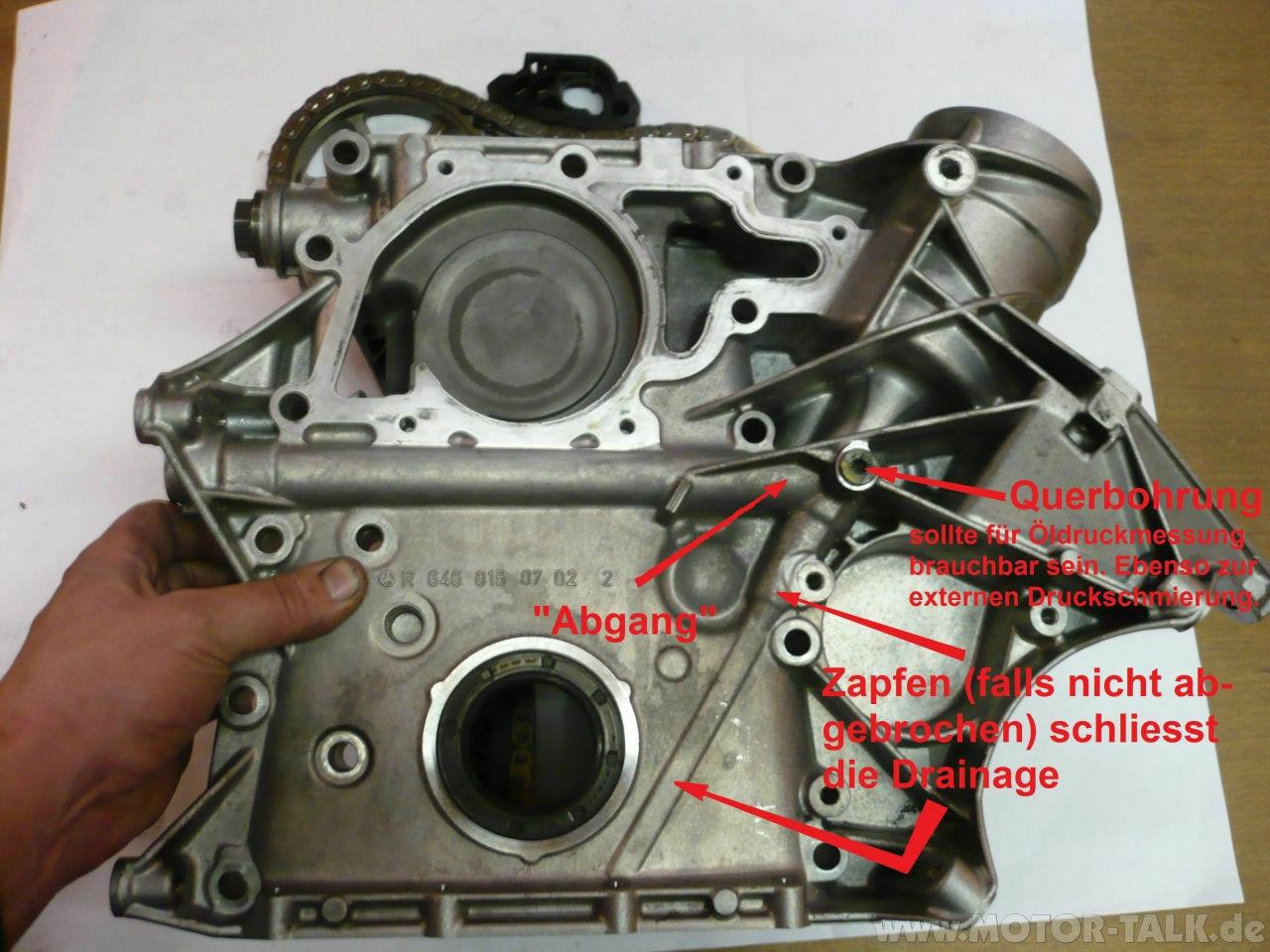 Mercedes W204 C180 Ölfiltergehäusestab Gebrochen.