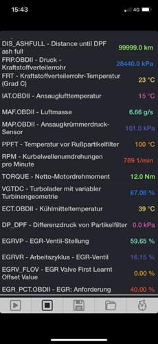 Direkt nach dem Tausch kalt