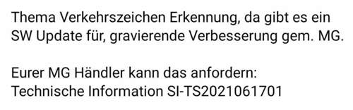 Update Verkehrszeichenerkennung