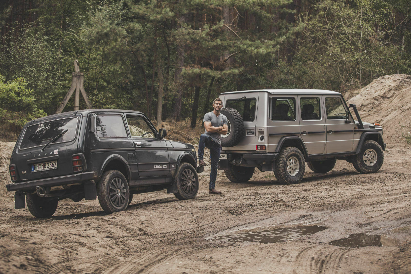 Mercedes G-Klasse gegen Lada Niva: Micky macht eine Pause