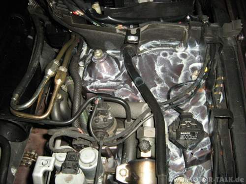 Der Motorraum neötigt ein Spezialprodukt