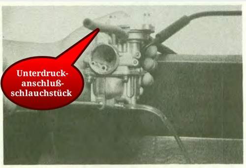 Unterdruckanschluß Kaltstarteinrichtung