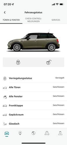 Mini App Statusmeldung