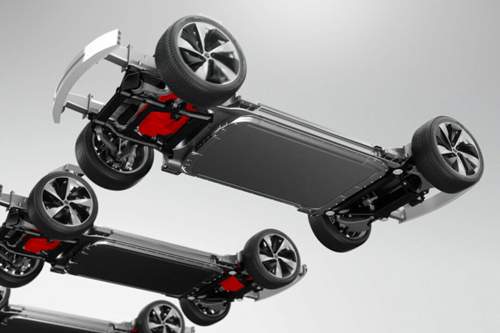 Die Plattform des Faraday Future FFZERO1 ist variabel und kann diverse Akkumodule aufnehmen
