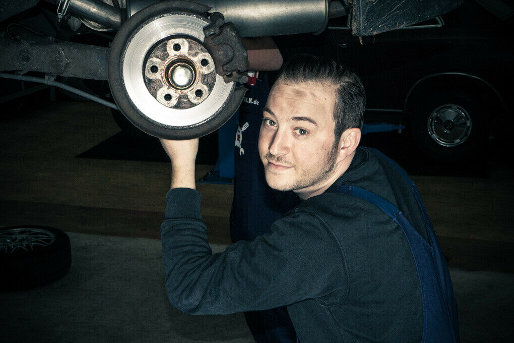 Gute Miene zum bösen Rost: Philipp an der Bremse.