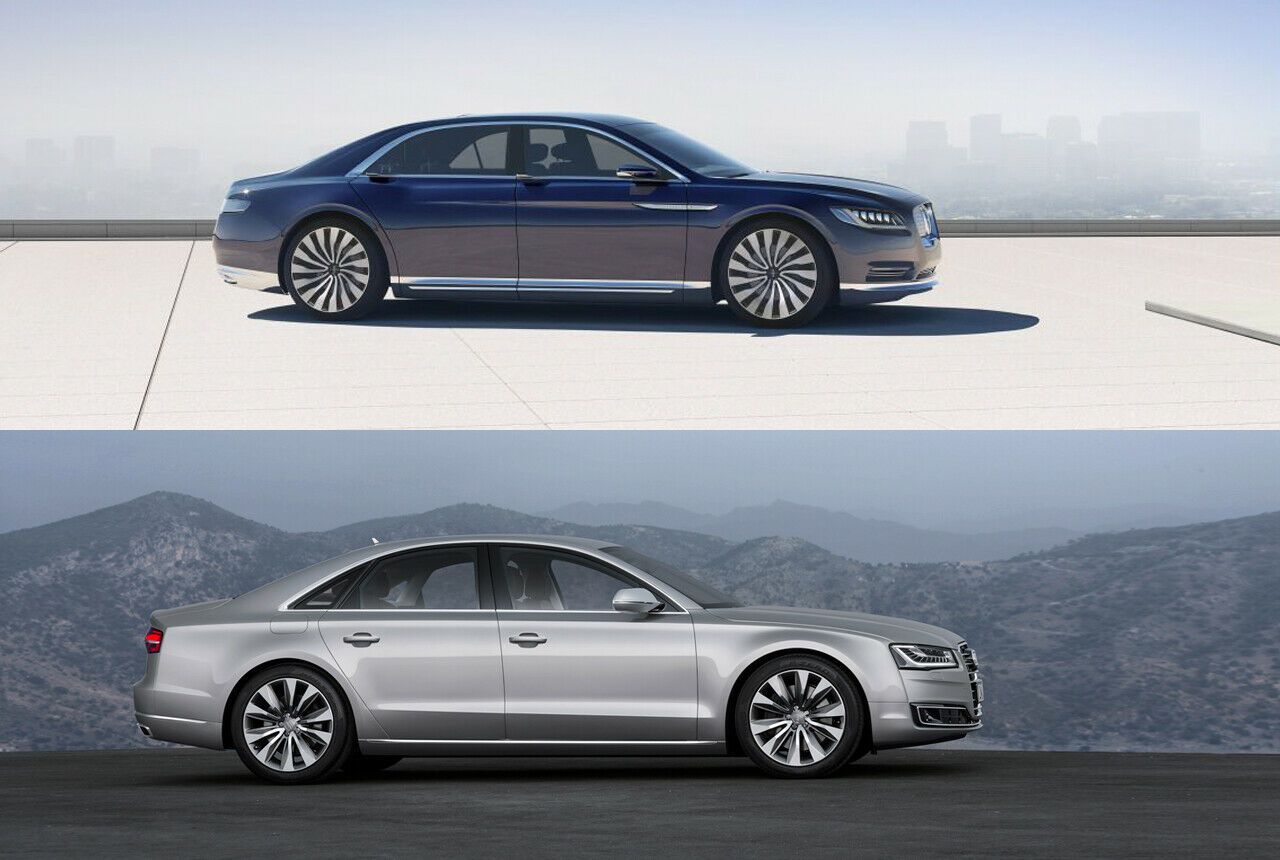 Vergleich Lincoln Continental und Audi A8: Auch hier hat sich Detroit anscheinend ein Beispiel an Ingolstadt genommen