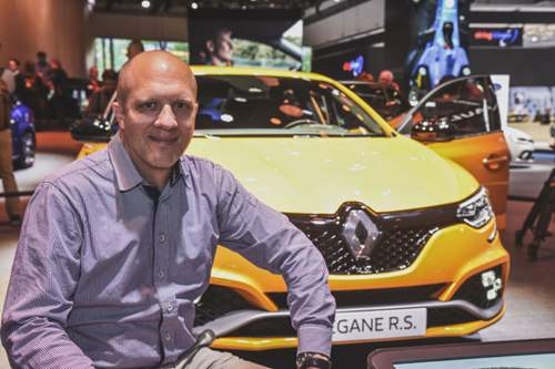 MOTOR-TALK-Autor Fabian Hoberg bei der Premiere des Mégane R.S.