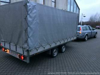 rund 1600kg hatte der Ford Mondeo da am Haken