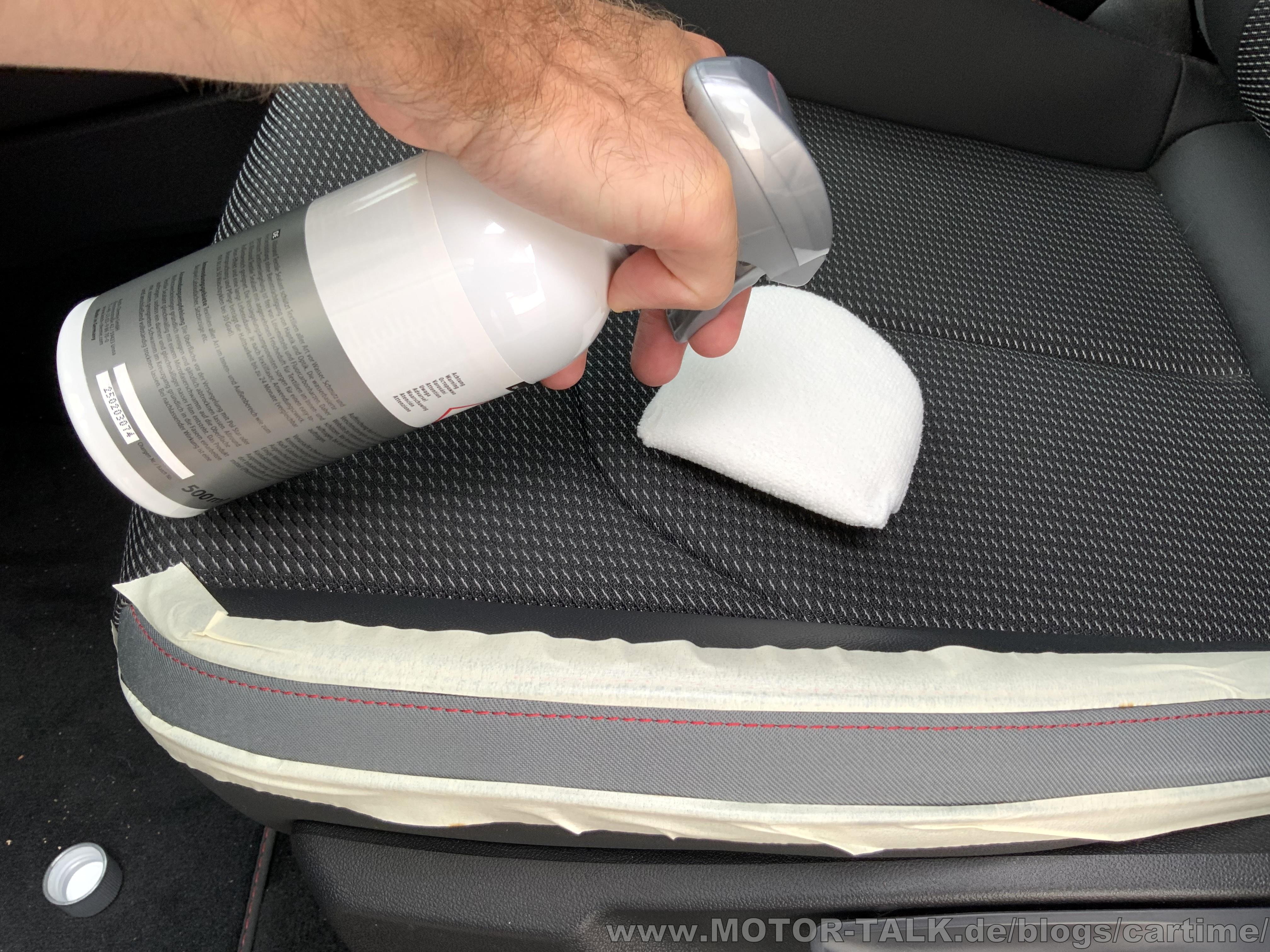Mit Koch Chemie Allround Textile Sealant Stoffsitze versiegeln