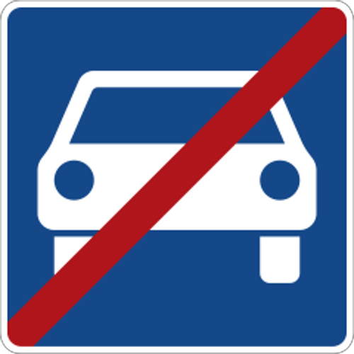 Vz. 331.2 Kraftfahrstraße Ende