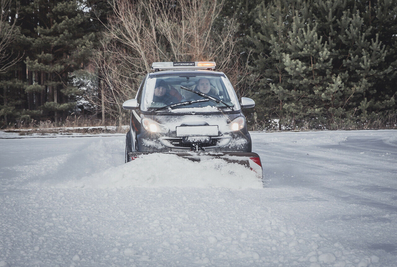 Größere Schneemengen schafft der Smart problemlos