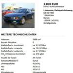 So war der Wagen auf mobile inseriert