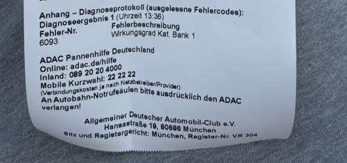 Fehler ADAc