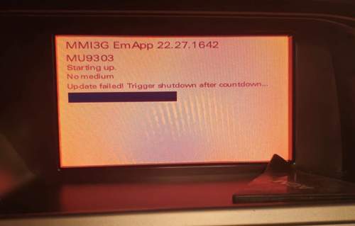 Rote Anzeige im Display.
