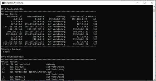 Routing des Notebooks durch MMI zu RPI