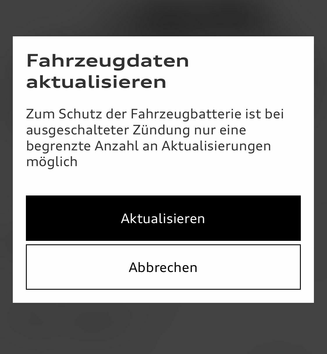 MMI Einstellungen - Probleme mit myAudi/Connect App