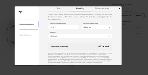 Tesla Model 3 Leasing
