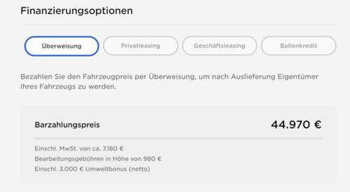 Model 3 Basispreis