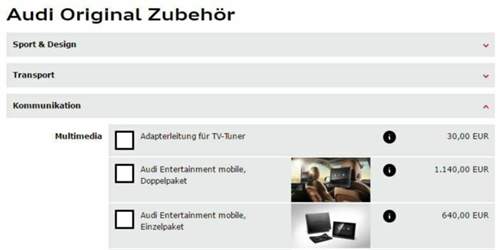 Audi-tablet