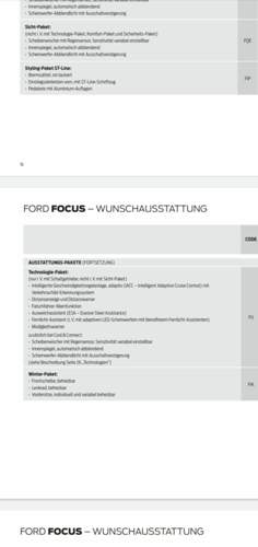 Auszug Preisliste
