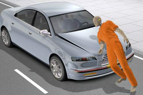Aktive Motorhauben senken die Aufprallenergie bei einer Kollision