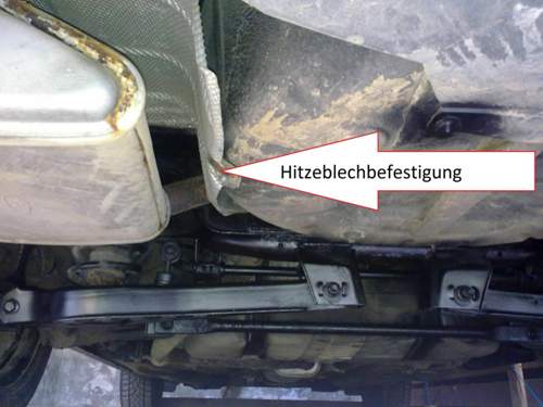 Hitzeblechbefestung