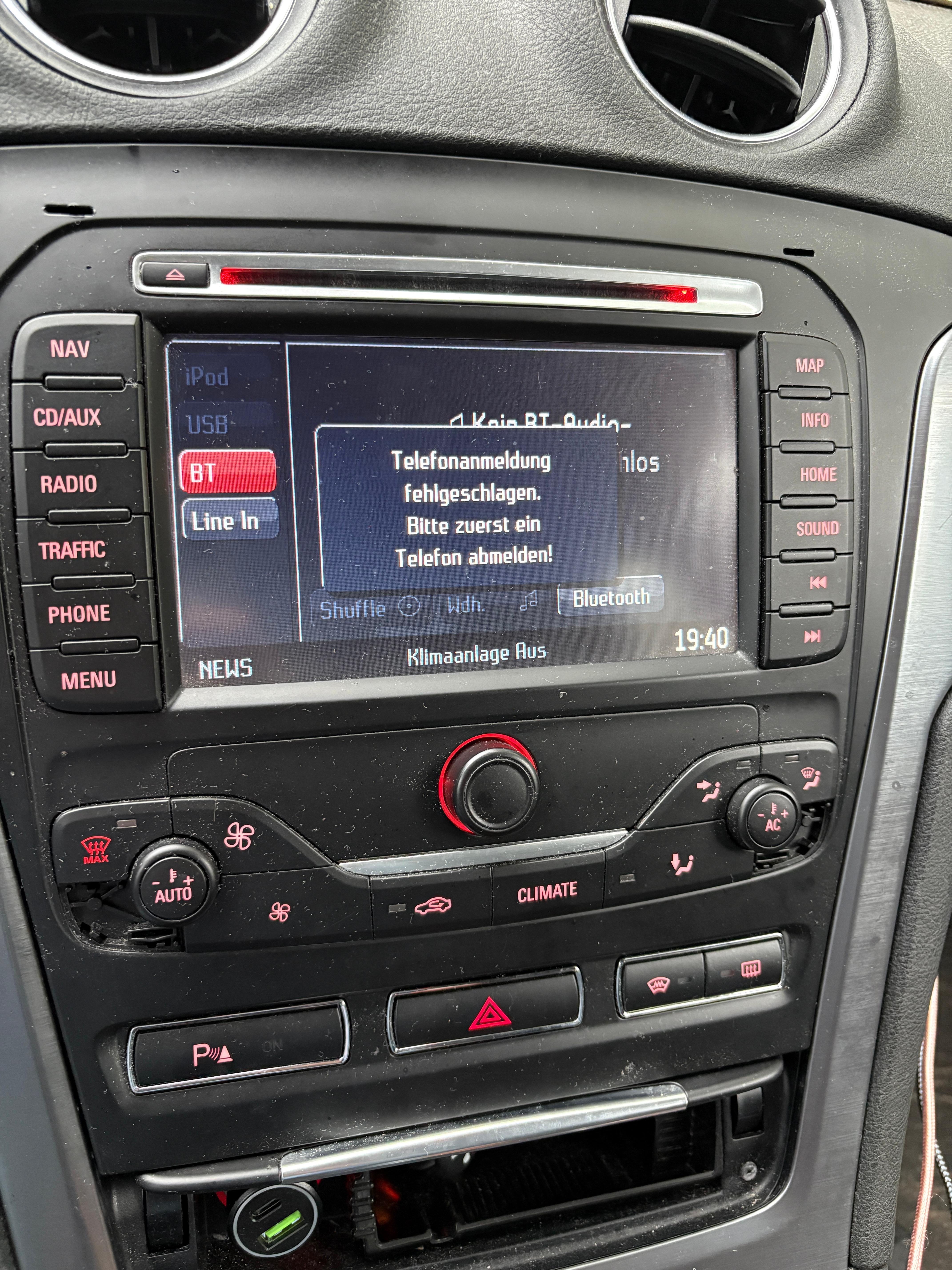 Mondeo Mk4 Bluethooth lässt sich nicht koppeln