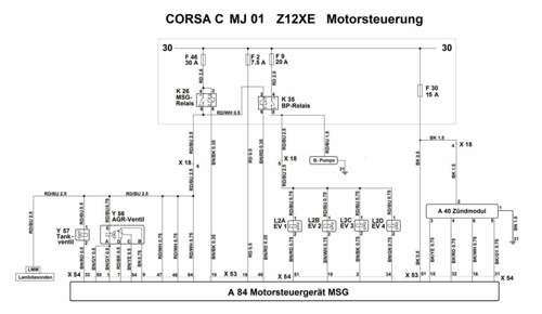 Motorsteuerung CORSA C Z12XE