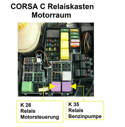 K 35 Benzinpumpenrelais CORSA C