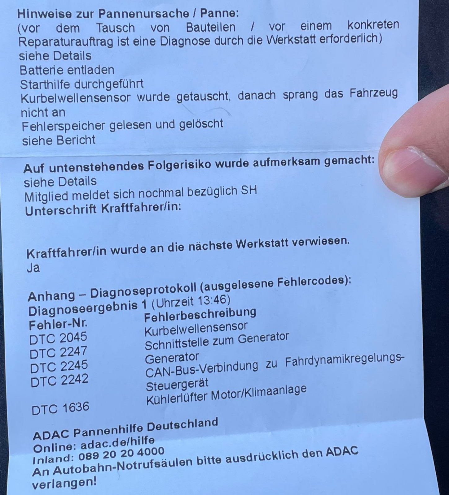 Motor startet nach dem tauschen des Kurbelwellensensors nicht mehr E220CDI