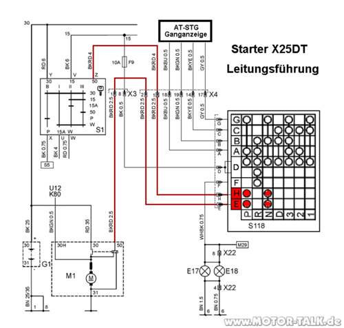 Starter-leitungsverlauf-x25dt