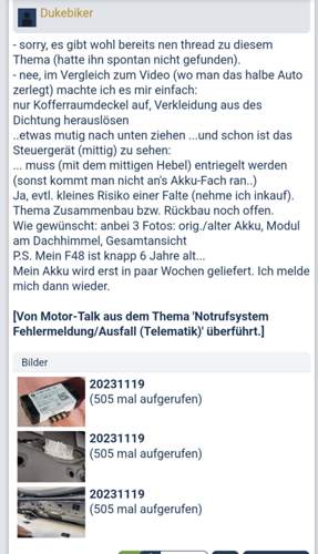Notrufsystem Batteriewechsel
